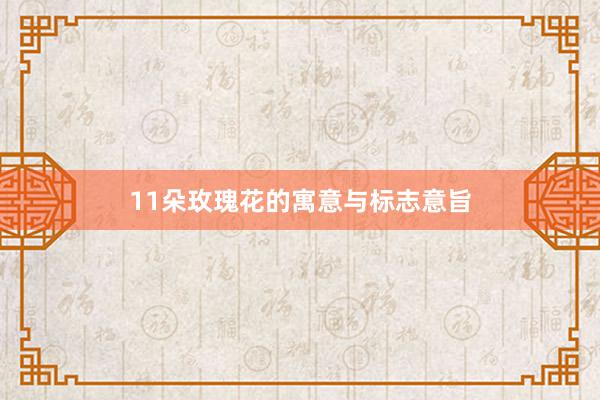 11朵玫瑰花的寓意与标志意旨